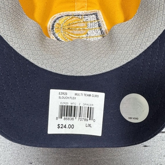 Adidas Indiana Pacers Size L/XL Slouch Flex P Logo NBA Basketball Cap Hat EZR23 - Picture 7 of 7